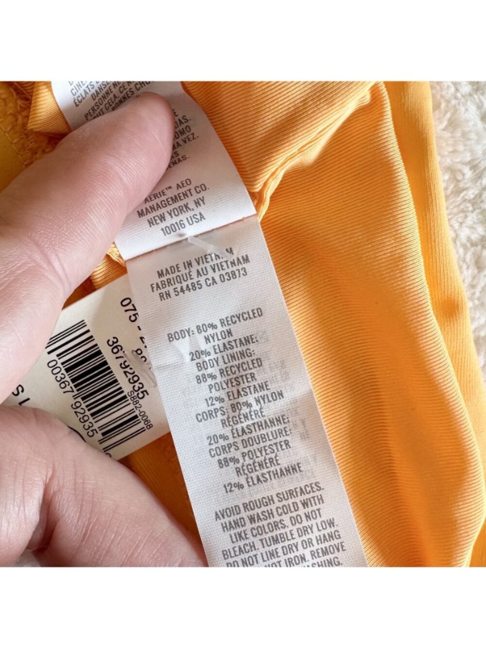 NWT Aerie Yellow Halter Bikini Top - Size: Large - Picture 3 of 5